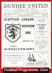 Dundee United v Airdrieonians Airdrie 1960 – to clear
