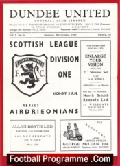 Dundee United v Airdrieonians Airdrie 1960 – to clear