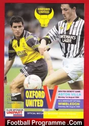Ken Fish Testimonial Benefit Match Oxford United 1994 + Ticket