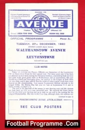 Walthamstow Avenue v Leytonstone 1960