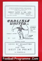 Carlisle United v Torquay United 1964