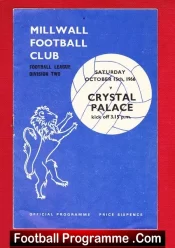 Millwall v Crystal Palace 1966