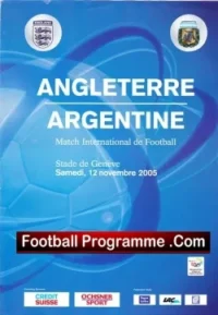 Argentina v England 2005 – Stade de Genave – Lancy Switzerland