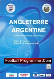 Argentina v England 2005 – Stade de Genave – Lancy Switzerland