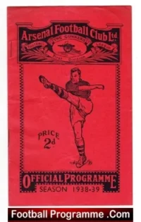 Arsenal v Preston 1938 – Old Rare 1930s