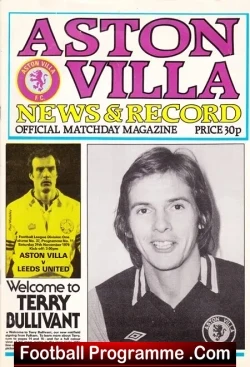 Aston Villa v Leeds United 1979 - football programme