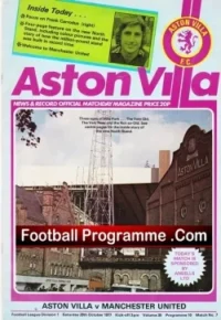 Aston Villa v Manchester United 1977