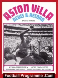 Aston Villa v Santos 1972 – Brazil Pele – Club Friendly Match