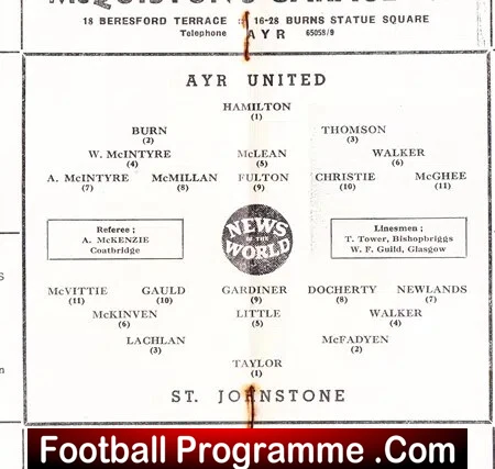 Ayr United v St Johnstone 1960 - Image 3