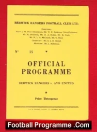 Berwick Rangers v Ayr United 1962