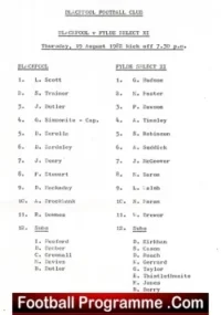 Blackpool v Fylde 1982 – Friendly Match