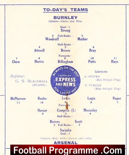 Burnley v Arsenal 1947 - Image 3