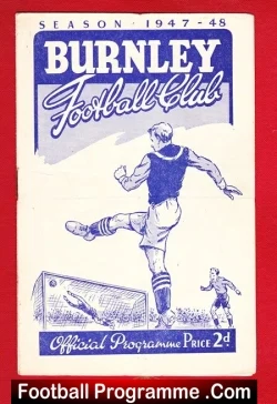 Burnley v Wolves 1947 - football programme