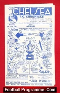 Chelsea v Arsenal 1947 – Old 1940s Football Programme