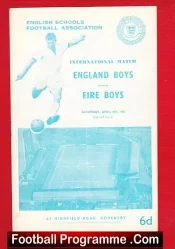 England v Ireland 1961 – Boys International at Coventry City
