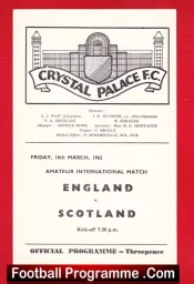 England v Scotland 1962 – Amateur International Crystal Palace