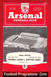 Football League v Scotland League 1960 – at Arsenal