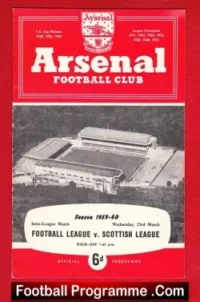 Football League v Scotland League 1960 – at Arsenal