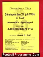 Forstarkt Vara SK v Aberdeen 1986 – Förstärkt Sweden
