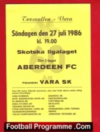 Forstarkt Vara SK v Aberdeen 1986 – Förstärkt Sweden