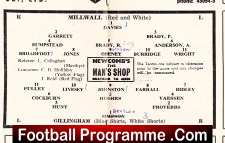 Gillingham v Millwall 1961 - Image 3