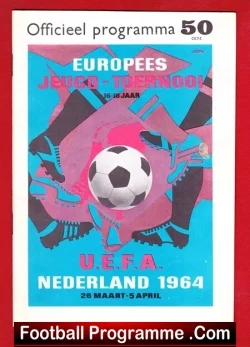 Holland Netherlands Football Tournament England - Italy - 1964 - football programme