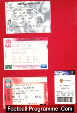 Liverpool Football Club Ticket Collection For Sale - A nice MIX - football memorabilia
