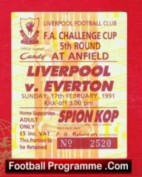 Liverpool v Everton 1991 – Football Ticket FA Cup