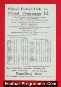 Millwall v Aston Villa 1946 – FA Cup Match