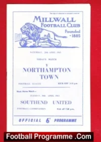 Millwall v Northampton Town 1963