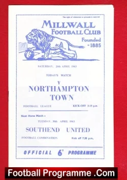 Millwall v Northampton Town 1963 - football programme