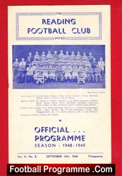 Reading v Notts County 1948 - football programme