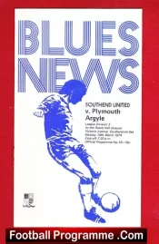 Southend United v Plymouth Argyle 1974