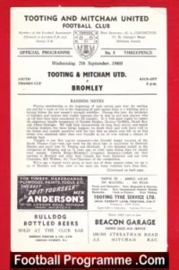 Tooting Mitcham United v Bromley 1960 – to clear