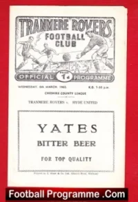 Tranmere Rovers v Hyde United 1963 – Cheshire County League