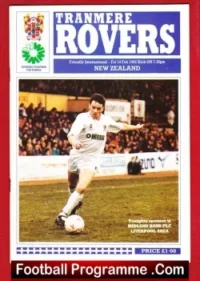 Tranmere Rovers v New Zealand 1992 – Friendly Match