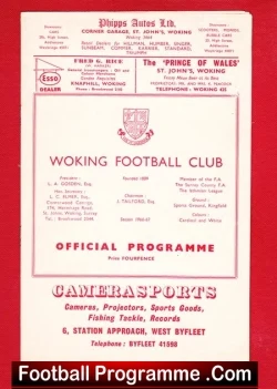 Woking v Flushing 1966 - football programme