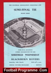 Blackburn Rovers v Sheffield Wednesday 1960 – FA Cup Semi Final