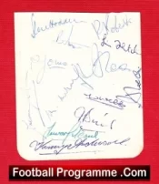 Stockport County Multi Autographed Sheet 1950s – SIGNED
