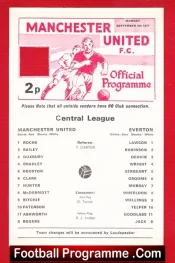 Manchester United v Everton 1977 – Reserves Match