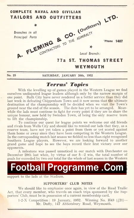 Weymouth v Tunbridge Wells 1952 - Image 3