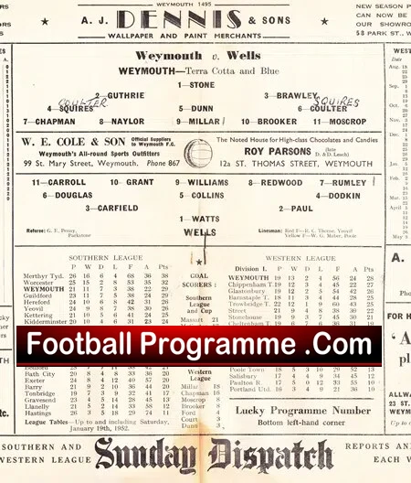 Weymouth v Tunbridge Wells 1952 - Image 4