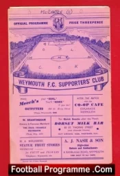 Weymouth v Kidderminster Harriers 1952