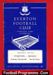 Everton v Bangu 1961 – Old Friendly Football Match