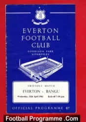 Everton v Bangu 1961 – Old Friendly Football Match