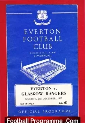 Everton v Glasgow Rangers 1963 – Friendly Game 1960s