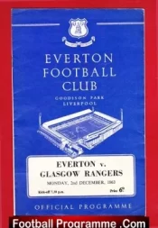 Everton v Glasgow Rangers 1963 – Friendly Game 1960s