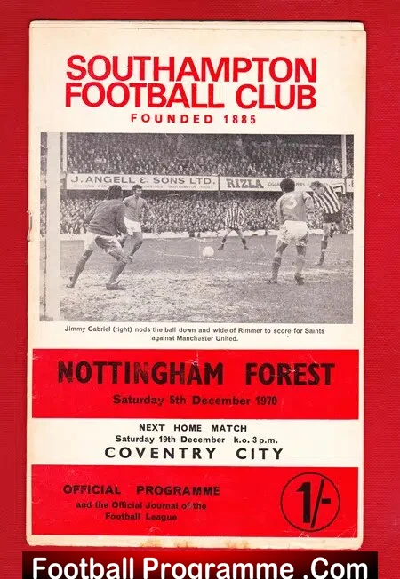 Southampton v Nottingham Forest 1970 - Image 2