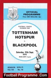 Tottenham Hotspur v Blackpool 1970