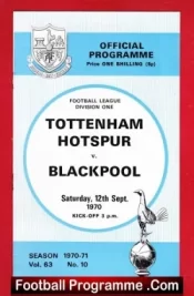 Tottenham Hotspur v Blackpool 1970